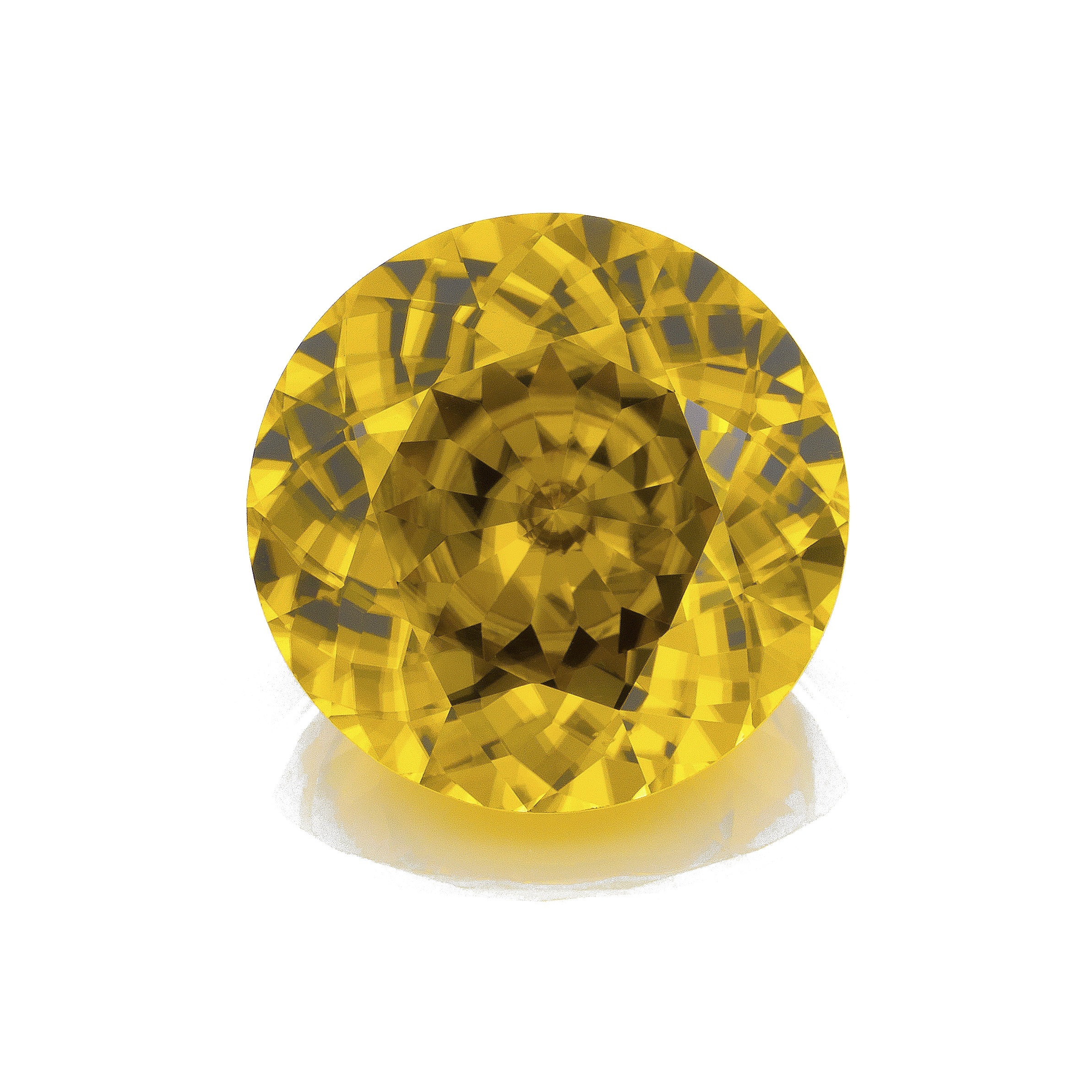 I16e 163 Yellow Zircon 17mm Rnd 24 56cts RUA