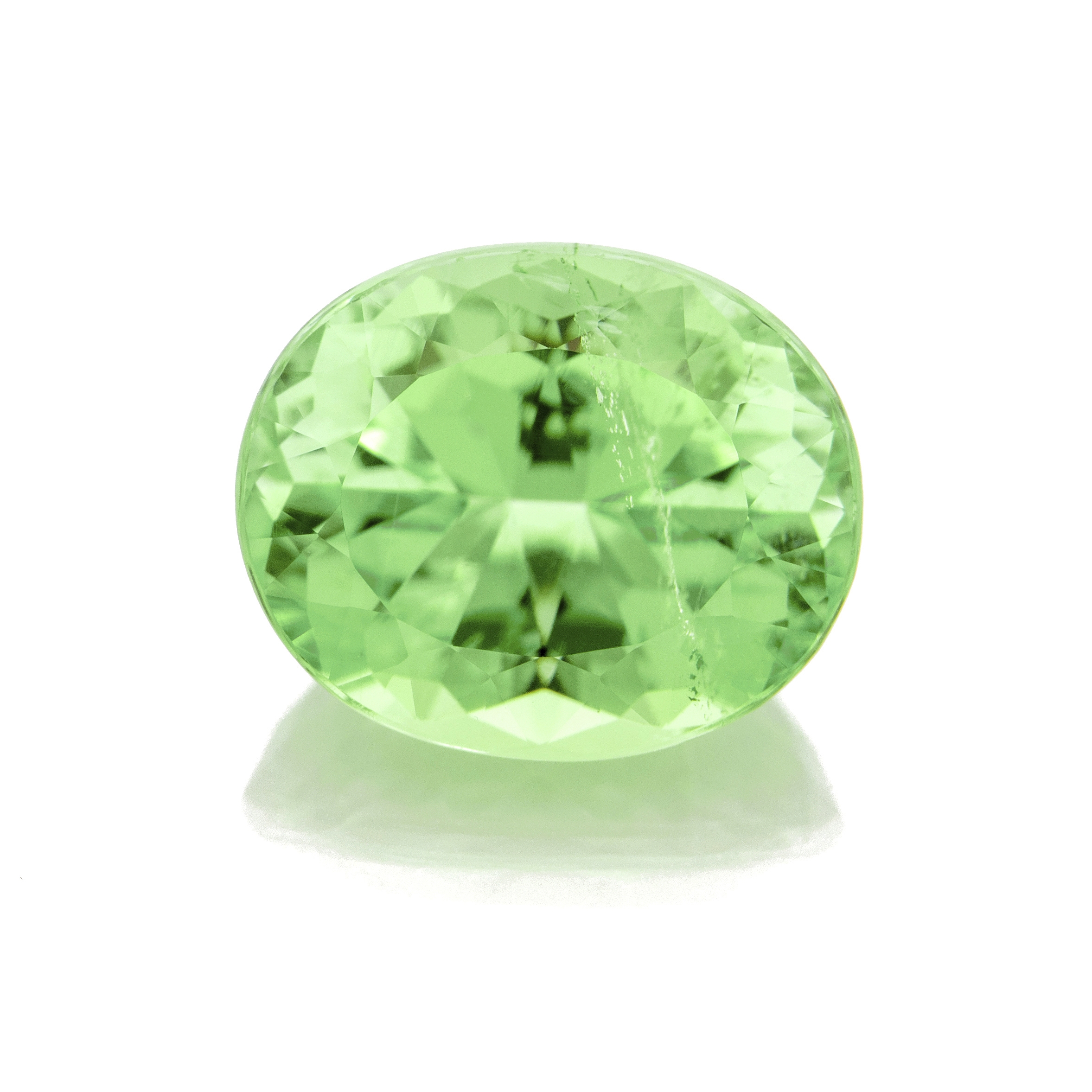 I73 002 Green Cuprian Tourmaline 11 1x9 2 Oval 4 26cts TTSX